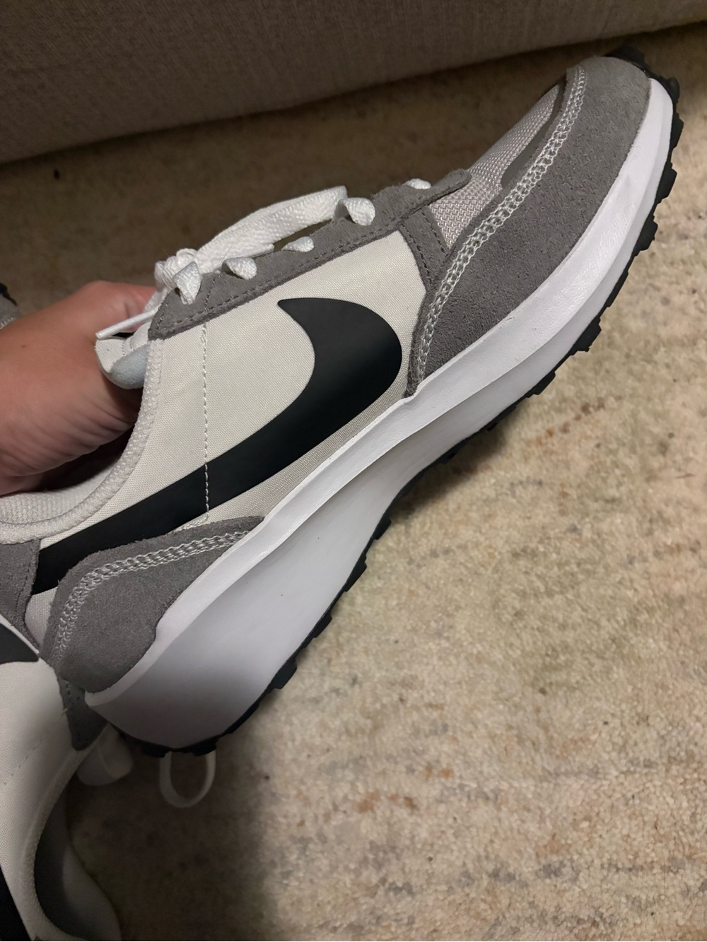 Nike Men's Gray, White & Black Retro Runner Sneaker